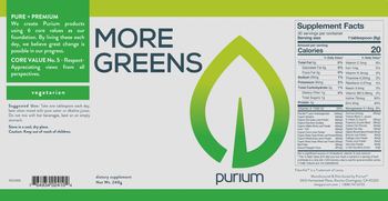 Purium More Greens - supplement