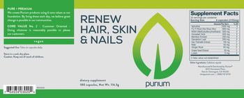 Purium Renew Hair, Skin, & Nails - supplement