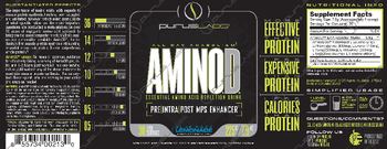 Purus Labs AminO.D. Blue Razz Lemonade - supplement with seven essential amino acids