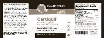Quality Of Life Cartiquil - supplement