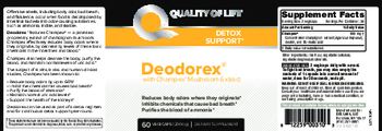 Quality Of Life Deodorex With Champex Mushroom Extract - supplement