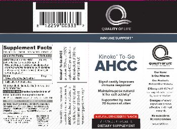 Quality Of Life Kinoko To-Go AHCC Natural Strawberry Flavor - supplement