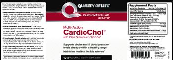 Quality Of Life Multi-Action CardioChol With Plant Sterol & CoQ10-SR - supplement