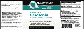 Quality Of Life PureBalance Serotonin With 5-HTP, Relora, & L-Theanine - supplement