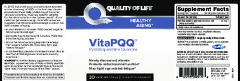 Quality Of Life VitaPQQ Pyrroloquinoline Quinone - supplement