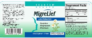 Quantum Health MigreLief - supplement