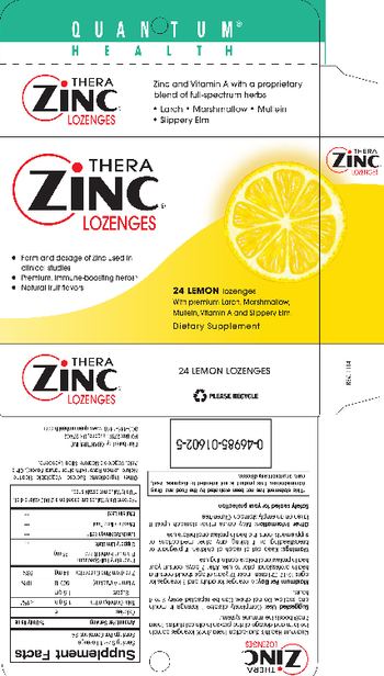 Quantum Health Thera Zinc Lozenges Lemon - supplement