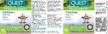 Quest Calcium 600 mg Plus Vitamin D - 
