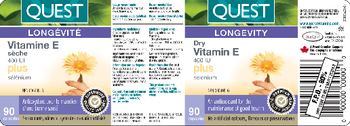 Quest Dry Vitamin E 400 IU Plus Selenium - 