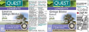Quest Ginkgo Biloba Extract 60 mg Plus Citrus Bioflavonoids - 