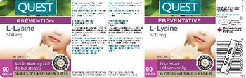 Quest L-Lysine 500 mg - 