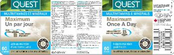 Quest Maximum Once A Day - multivitamins minerals