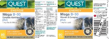 Quest Mega B-50 Vitamin B Complex Plus 1 mg Folic Acid - 