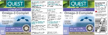 Quest Omega-3 Complete 1000 mg Triple Fish Oil - 