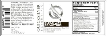 Quicksilver Scientific Clear Way Cofactors - supplement