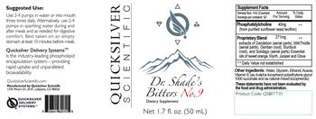 Quicksilver Scientific Dr. Shade's Bitters No. 9 - supplement