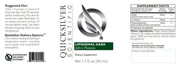 Quicksilver Scientific Liposomal GABA With L-Theanine - supplement