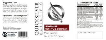 Quicksilver Scientific Liposomal Methyl B-Complex - supplement