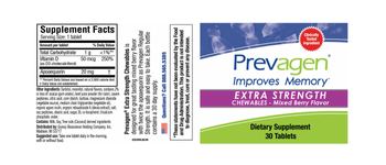 Quincy Bioscience Prevagen Extra Strength Chewables - Mixed Berry Flavor - supplement
