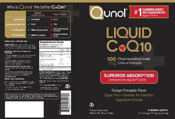 Qunol Liquid CoQ10 100 mg Orange Pineapple Flavor - supplement