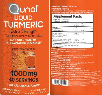 Qunol Liquid Turmeric Extra Strength 1000 mg Tropical Orange Flavor - supplement