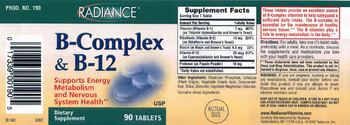 Radiance B-Complex & B-12 - supplement