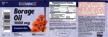 Radiance Borage Oil 1000 mg - supplement