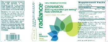 Radiance Cinnamon Plus Chromium - supplement
