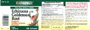 Radiance Echinacea With Goldenseal Root - herbal supplement