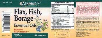 Radiance Flax, Fish, Borage Essential Oils - supplement
