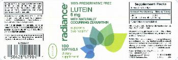 Radiance Lutein 6 mg - supplement