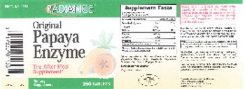 Radiance Original Papaya Enzyme - supplement