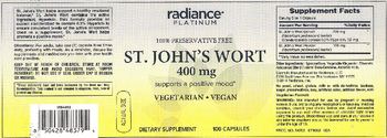 Radiance Plantinum St. John's Wort 400 mg - supplement