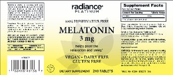 Radiance Platinum Melatonin 3 mg - supplement