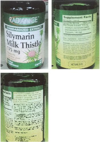 Radiance Silymarin Milk Thistle 175 mg - herbal supplement