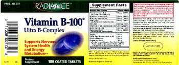 Radiance Vitamin B-100 - supplement