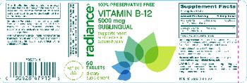 Radiance Vitamin B12 5000 mcg Sublingual - supplement