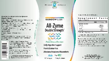 Rainbow Light All-Zyme Double Strength - supplement