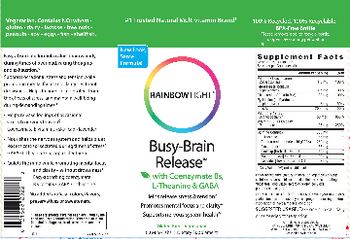 Rainbow Light Busy-Brain Release With Coenzymate Bs, L-Theanine & GABA - supplement