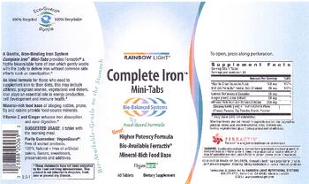 Rainbow Light Complete Iron Mini-Tabs - supplement