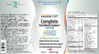 Rainbow Light Complete Nutritional System Iron-Free - supplement