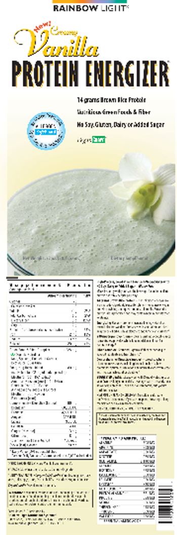 Rainbow Light Creamy Vanilla Protein Energizer - supplement