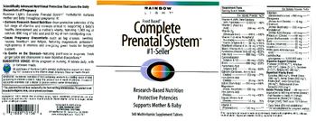 Rainbow Light Food Based Complete Prenatal System - multivitamin supplement tablets