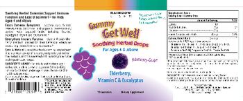 Rainbow Light Gummy Get Well Soothing Herbal Drops Elderberry-Grape - supplement