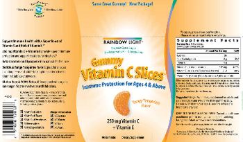 Rainbow Light Gummy Vitamin C Slices Tangy Tangerine Flavor - supplement