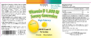 Rainbow Light Vitamin D 1,000 IU Sunny Gummies Sour Lemon - supplement