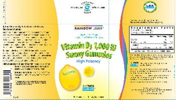 Rainbow Light Vitamin D3 1,000 IU Sunny Gummies Sour Lemon - supplement