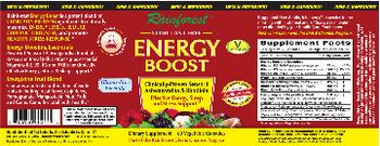 Rainforest Energy Boost - supplement