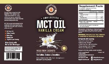 Rapid Fire Emulsified MCT Oil Vanilla Cream - supplement
