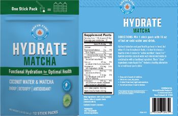 Rapid Fire Hydrate Matcha Matcha Tea Flavor - supplement